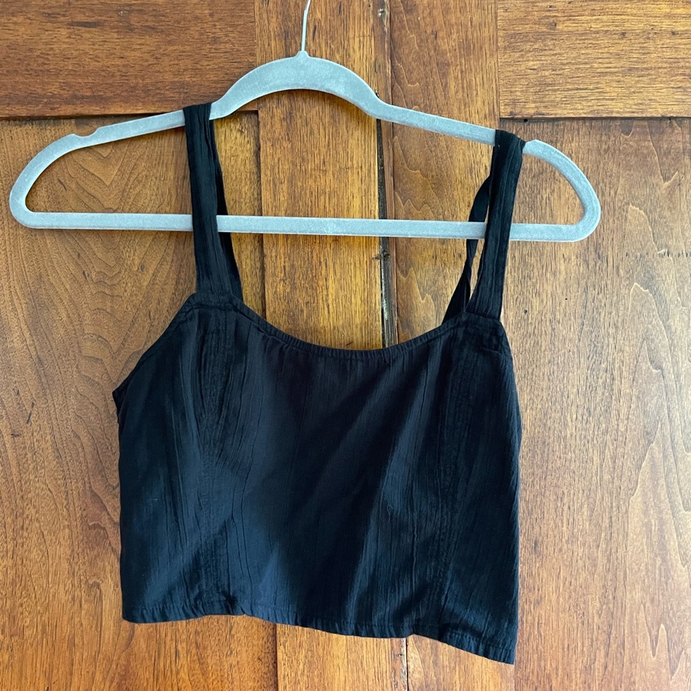 Arie linen crop top